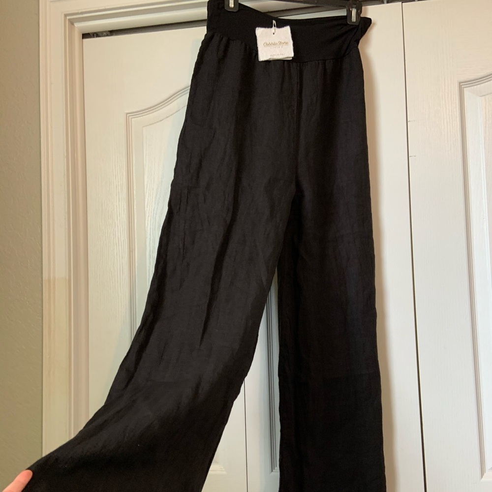 Cobble stone black Gaucho pants